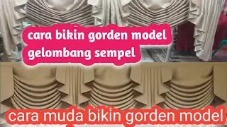 cara membuat  gorden poni gelombang