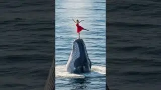 #Ballet on a Whale! 🩰🐋 A Magical Ocean Dance