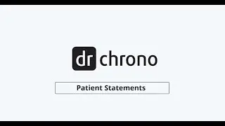 Training: DrChrono Billing | Patient Statements