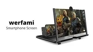Werfami | Smartphone Screen Magnifier Stand 14 Inch 3D Foldable Amplifier for Cell Phone