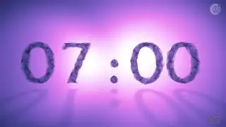7-Minute Countdown with Soft Voice, Particle Animation & Ambient Effects
