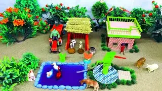 Cow | Hen | Horse | Sheep | Goat | Tractor Trolley Mini Farm House | Water Hand Pump Science Project