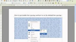 Open Office How to Get Double Line Spacing.