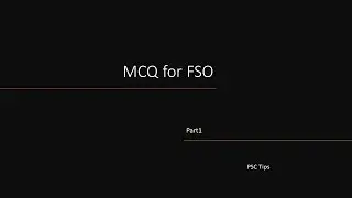 MCQ FOR FOOD SAFETY OFFICER (FSO)  OBJECTIVE  QUESTIONS PART-1