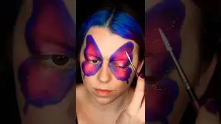 Space girl mini tutorial! 🦋✨️ #makeup #facepaint