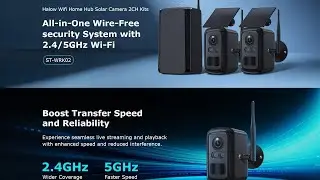 12MP Security CCTV Halow Wifi Home Hub Camera Kits Mini Size Solar 500M Coverage Solar Camera Kits