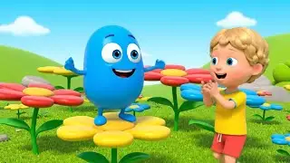 Fall Guys Wobbly Bean Bounced Off the Wall 🤪🟢 | Funny Toddler Song | Kids Rhymes