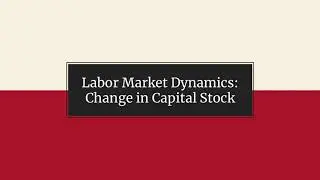 Labor Market - Change in Capital Stock