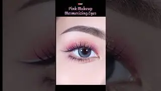 Soft Pink Party Look| Romantic Pink Eyes 💗#makeuptutorial #eyemakeup #beauty #short