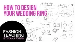 Jewellery Design Process-Hand Drawn Jewellery Sketches: wedding ring