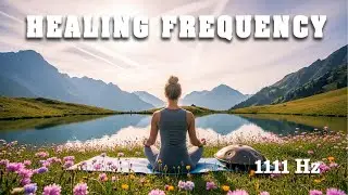 Handpan Meditation 1111Hz | Healing Frequency by the Mountain Lake