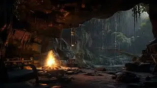 Rainfall Sounds on Cozy Cave | Tranquil Rain Sounds for Meditation, Sleep, and Stress Relief