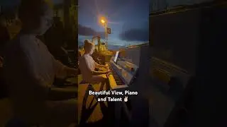 So beautiful she play piano #music #bestofswitzerland #travel #piano #talent #streetmusic