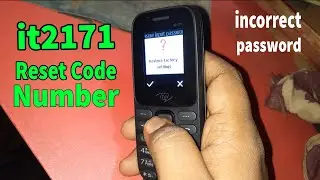 Itel it2171 Reset Code Number, Code Number Error, Incorrect Password it2171 Factory Reset