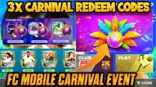 3X REDEEM CODES || FC MOBILE CARNIVAL EVENT 2025 || 🔴 MY STREAM!?