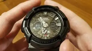 Casio G-Shock GA-201-1AER - ustawienia zegarka [PL]