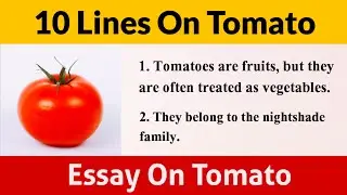 10 Lines Essay On Tomato | 10 Easy Sentences About Tomato In English | Essay On Tomato