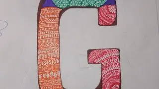 Alphabet G mandala art ❤#art #alphabet #mandalaartdrawing #painting 