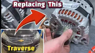 How to Replace / Remove a Chevrolet / Chevy Traverse Alternator. Battery light on p0622 p0621 codes