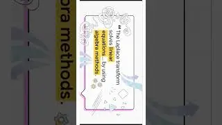 Calculus to Algebra in 1 Step? (Laplace Transform) 🤯✨