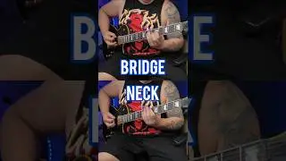 Battery riff comparison🤘- bridge Vs. neck pickup - EMG 57/66 #guitar #comparison #metallica