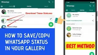 HOW TO SAVE WHATSAPP STATUS/STORIES IN GALLERY