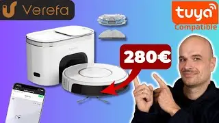 Un ASPIRATEUR ROBOT qui LAVE et se VIDE tout seul !  VEREFA V60M PRO
