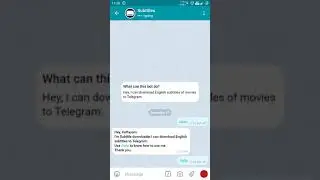 Subtitle Downloader | Telegram Bot | Subtitles