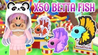 Catching X50 BETTA FISH in Adopt Me! 🎣✨💗