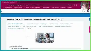 Admin of a Moodle Site Course: Video Tutorial on How to Navigate the Course