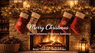 Merry Christmas 🎄 Cozy Christmas Fireplace Ambience for Sleep & Relaxation