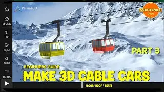 HOW TO MODEL A 3D CABLE CAR IN PRISMA3D | PART 3 | INTERIOR  FLOOR, ROOF & SEATS