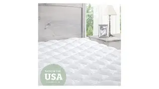 Pillowtop Mattress Pad with Fitted Skirt   Extra Plush Topper Found in Marriott Hotels