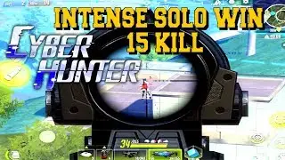 CYBER HUNTER GAMEPLAY- Intense Solo Win🔥15KILL-Ipad Pro
