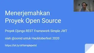 Menerjemahkan Proyek Open Source Django REST Framework Simple JWT | Hacktoberfest 2020