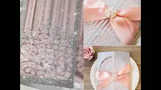 'Door To Happiness' Glitter Paper Laser Cut Wholesale Wedding Invitation Cards WPL0139G
