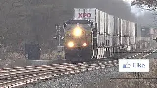 Triple Train Meet UP NS CSX Trains! Some DPU Alrights! CSX Train Long Range View! CSX Train At Night