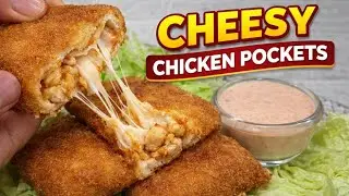 Ramzan Special Cheesy Chicken Pockets 🤤 | Crispy Iftar Snack Recipe | Easy Chicken Recipe