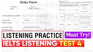 Vehicle Hire | Car Xpress | Order Form | IELTS Listening Test 4 with Answers | Hard Test