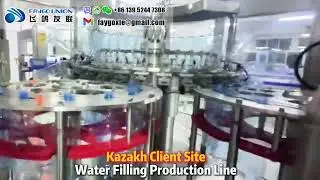 Kazakh Client Site Water Filling Production Line