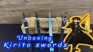 Unboxing Sword Art Online Kirito Swords-Dark Repulser Elucidator Blue Rose