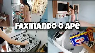 Faxina pesada e completa no apê / Primeira do ano / ficou tudo limpo e cheiroso 🫧🏠