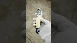 Custom handmade D2 Steel switchblade folding pocket knife. #handmade #khanjarknife #lionsteelknives