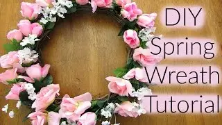 Dollar Tree DIY Spring Wreath Tutorial || Life With Sarah