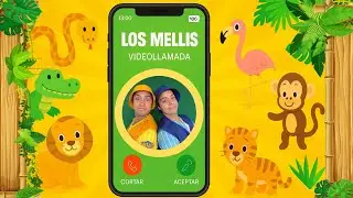 🐒🦜Llamada desde la Selva🌴🐘📱 Videollamada de Mellis exploradores🌿🧭🐾 - Los Mellis Kids