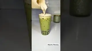 Matcha Monday #asmrvideo #nails #matcha #blingnails #matchalatte #matcharecipe #drink #recipe