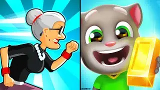 Talking Tom Gold Run vs Angry Gran Run