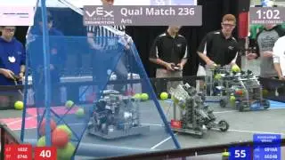 VEX Worlds 2016 - VRC High School - Arts - Qual 236 (183Z 8746) 63 vs 102 (6916A 6024B)