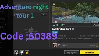 Bgmi wow Parkour map code 60389 // Adventure night tour 1 #bgmi #parkour 