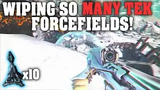 Epic Battle! Dropping 10 Tek Force fields!! | Ark Official Small Tribe PVP E#69